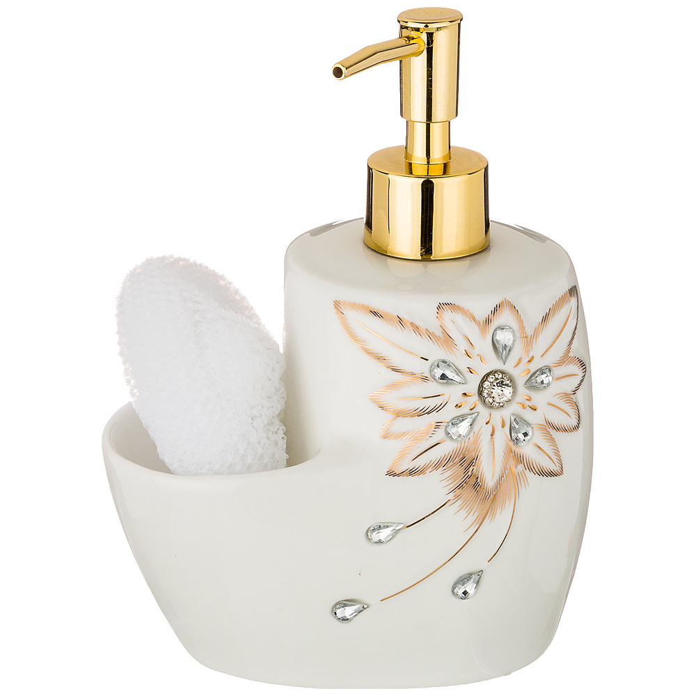 дозатор для жидкого средства с губкой 13,4х10,4х18,5 см 437-087