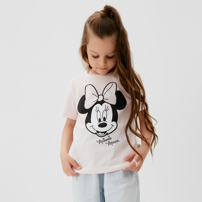 Футболка Disney Minnie Mouse, рост 122-128 (34), розовый МИКС 4294450