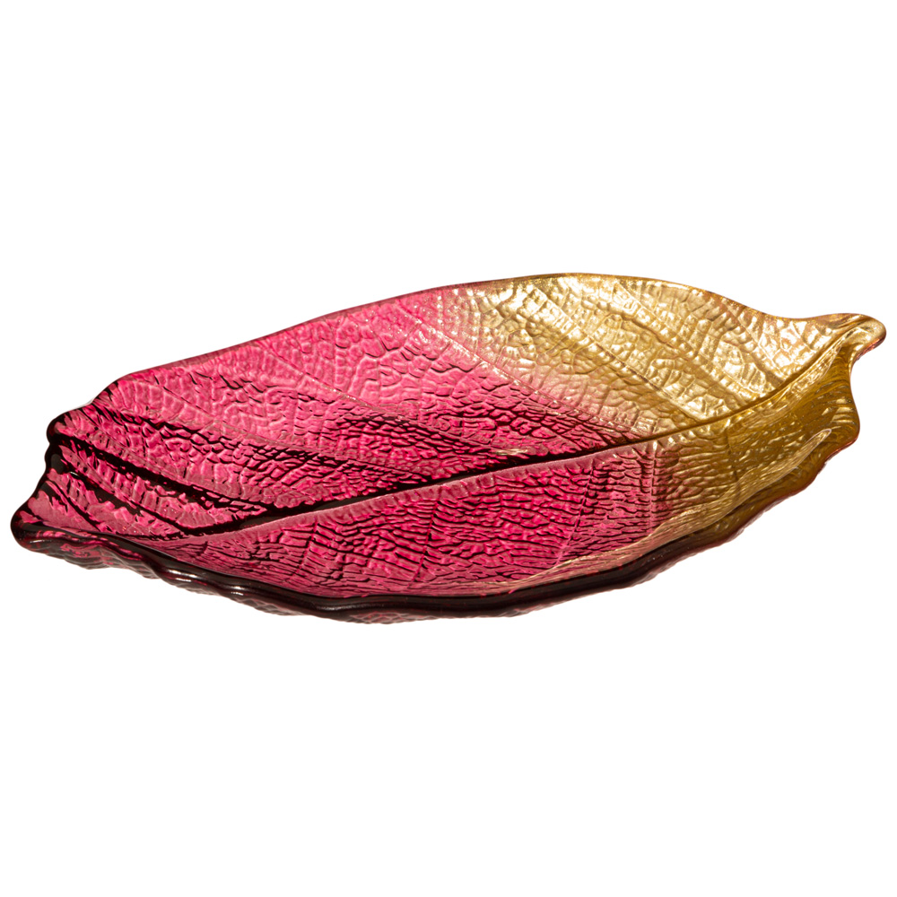 блюдо leaf bordeaux 21см 339-343