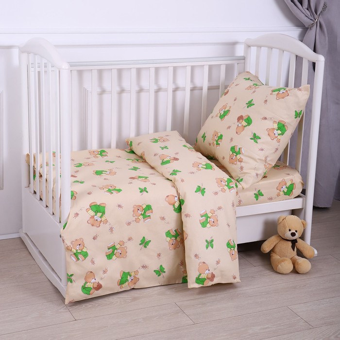 Постельное бельё BABY За медом бежевый 112х147см, 110х150см, 60х60см, бязь 120г/м, , хлопок 100% 9531576