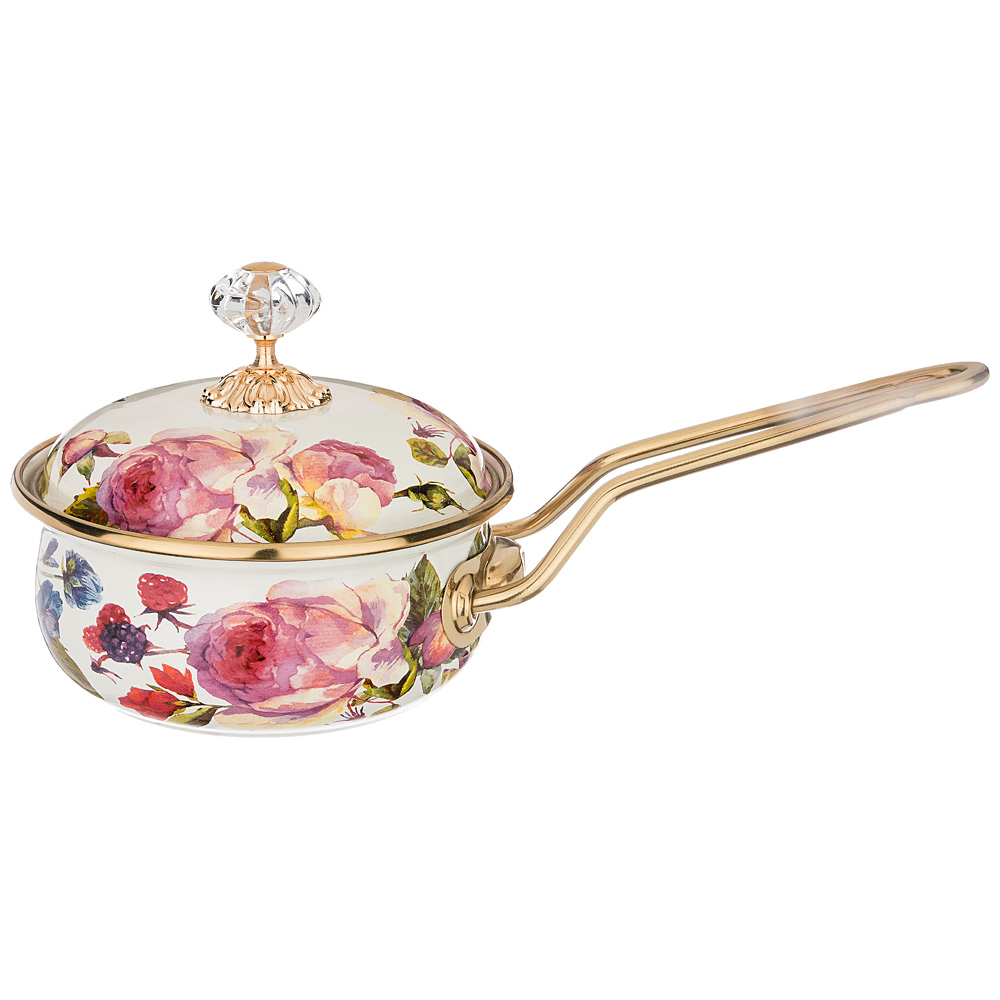 ковш agness эмалированный, серия винтаж длина 31 см диаметр 14 см 0,9л 950-020