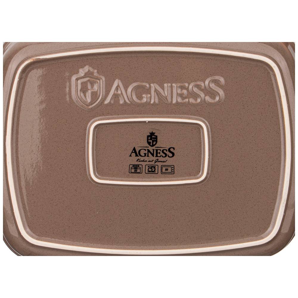 блюдо для запекания agness modern kitchen прямоуг. серое 37х24х7,5 см 777-083