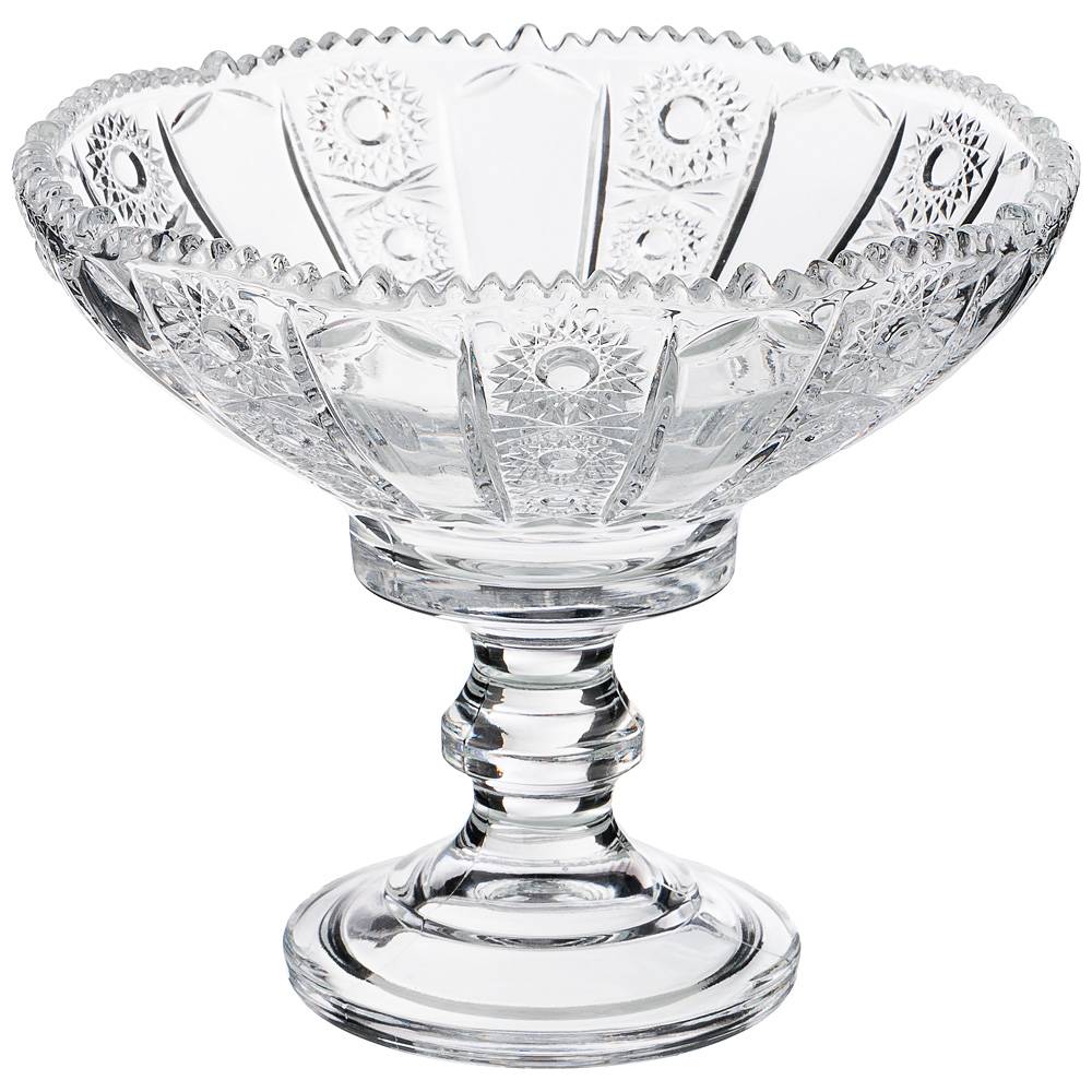 конфетница на ножке muza crystal диаметр 14 см высота 12 см 195-176