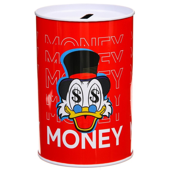 Копилка металлическая, 6,5 см х 6,5 см х 12 см MONEY, Disney 5187367