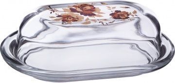 масленка золотая роза 20х13х7 см 484-515