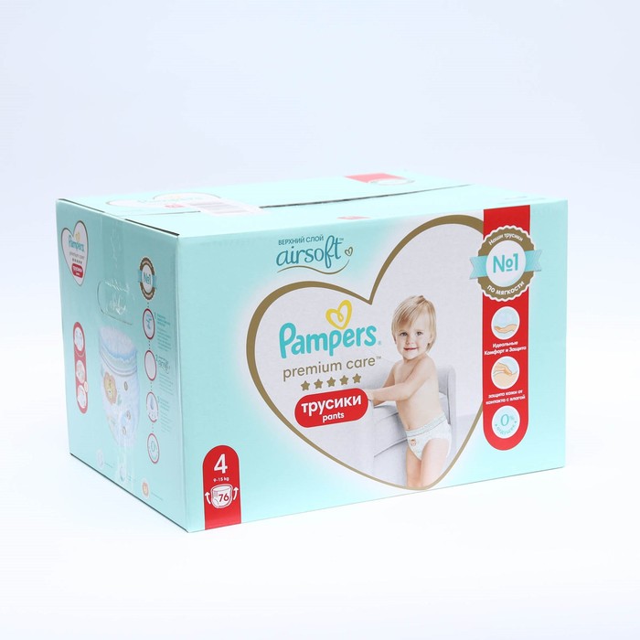 Подгузники-трусики Pampers Premium Care, 9-15 кг, 76 шт. 7756487