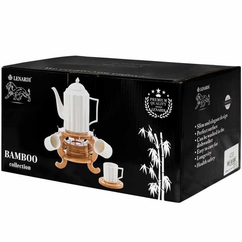 Чайный набор 13пр. BAMBOO на подставке Фарфор,бамбук 140-012