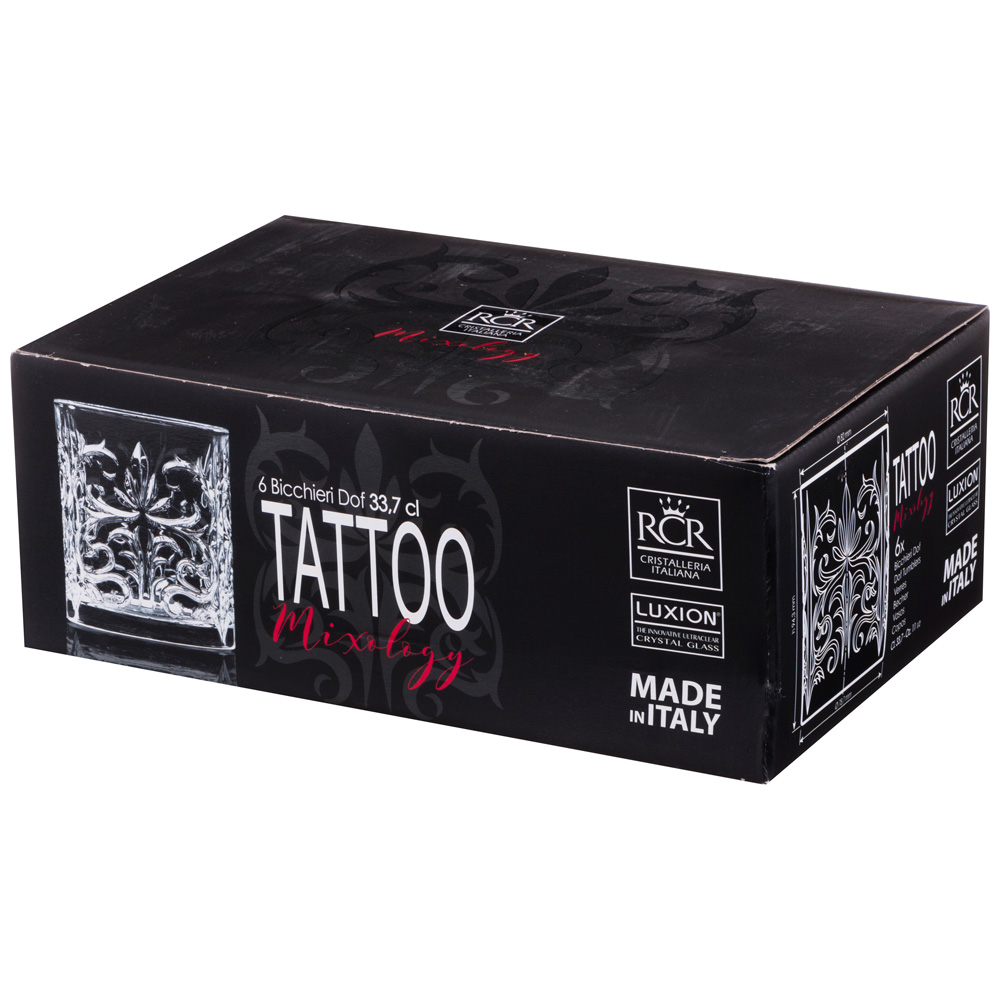 набор стаканов из 6 шт tattoo 340мл высота 9,5см 305-605