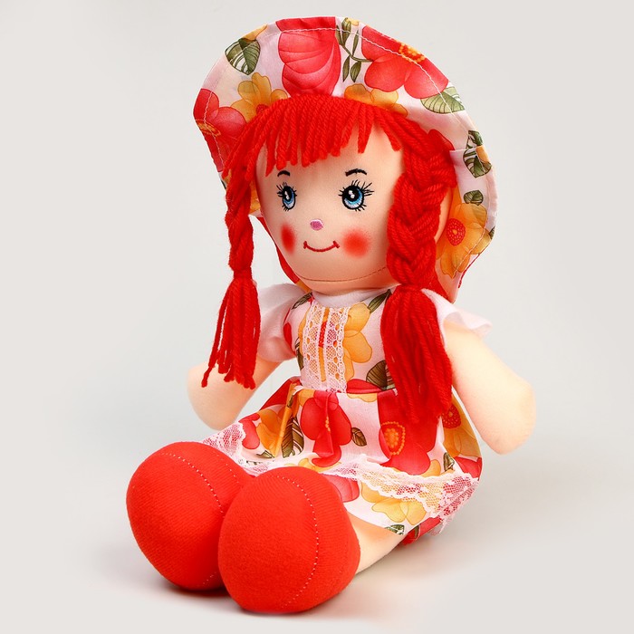 Мягкая кукла «Девочка», платье в цветочек, цвета МИКС 2272234