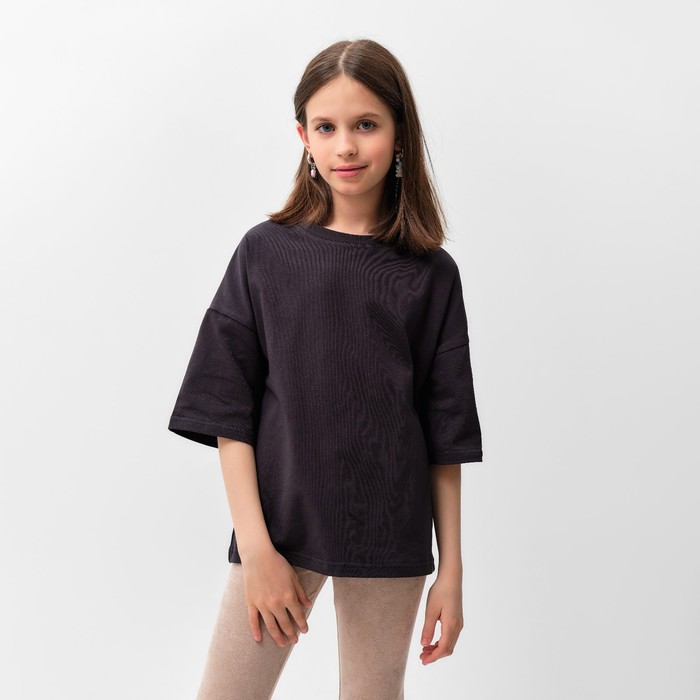 Футболка детская MINAKU:Basic line kids цвет графитовый, рост 152 7452167