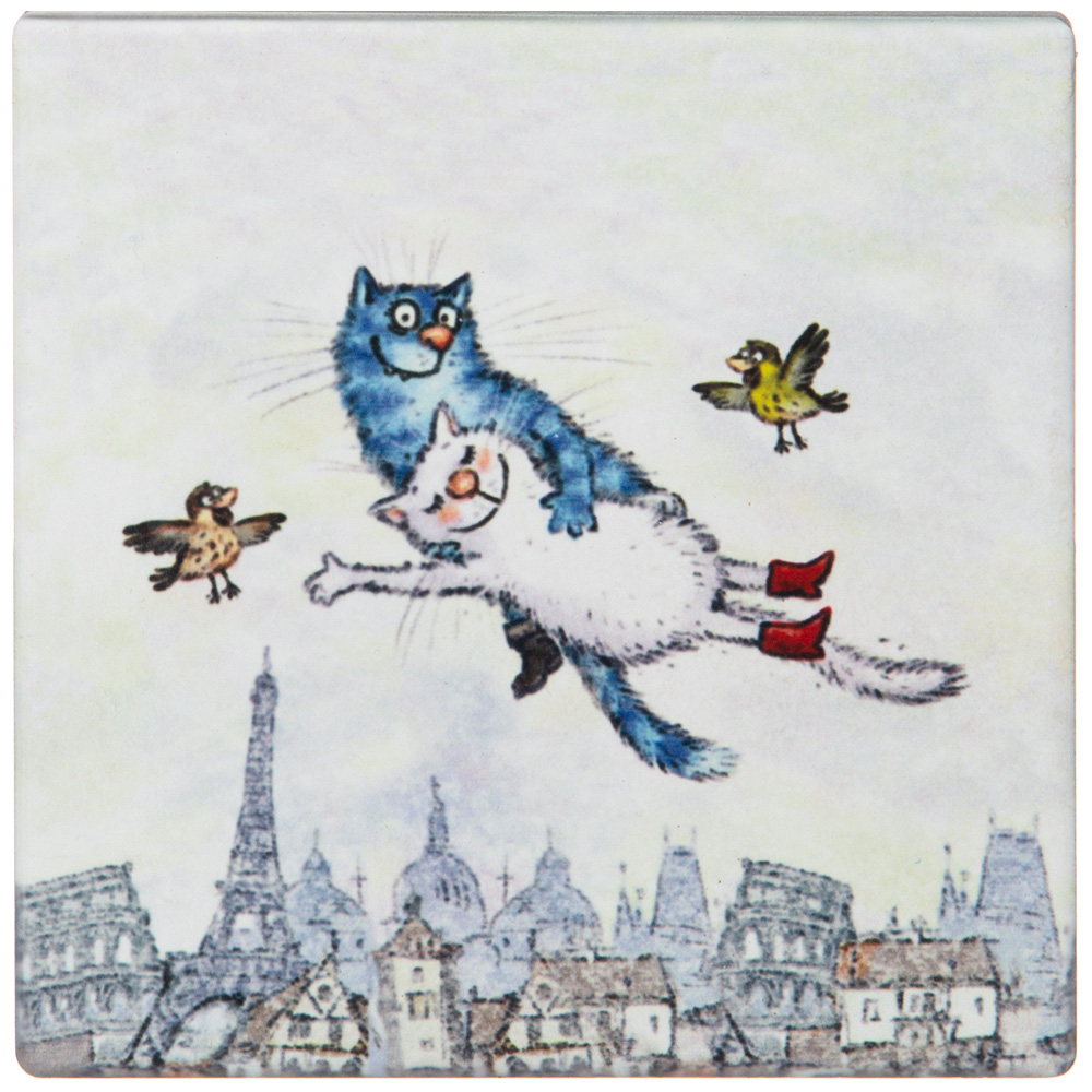 подставка под горячее коллекция blue cats 10х10 см 229-542