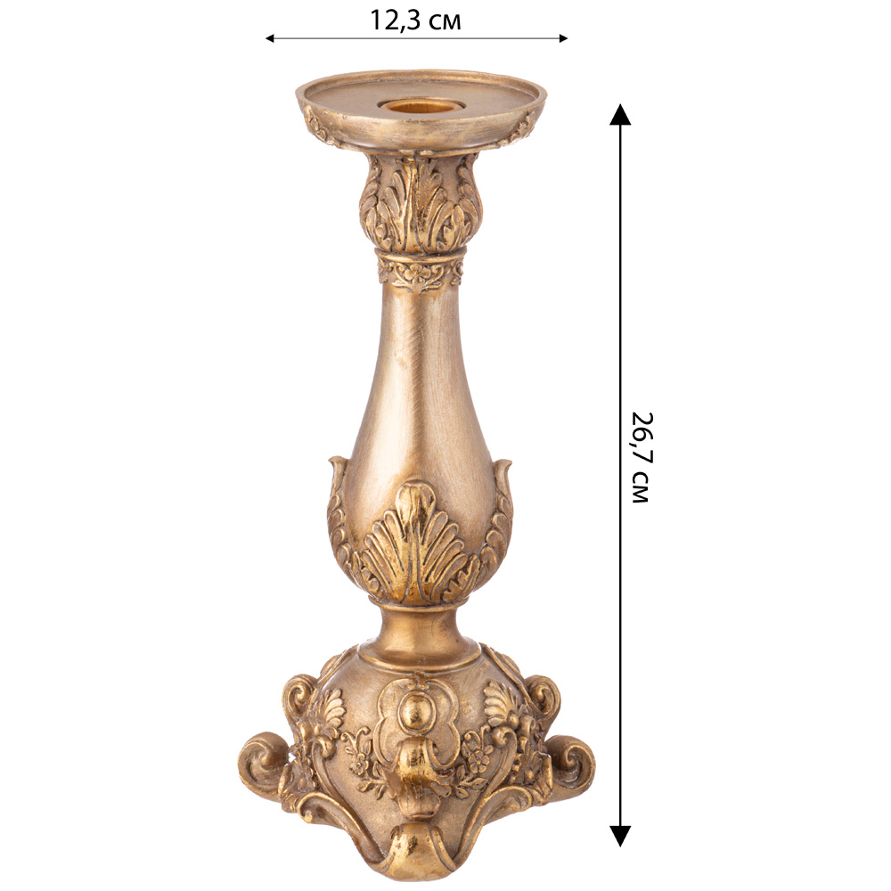 подсвечник коллекция рококо , 12,3х26,7х12,3cm 504-381
