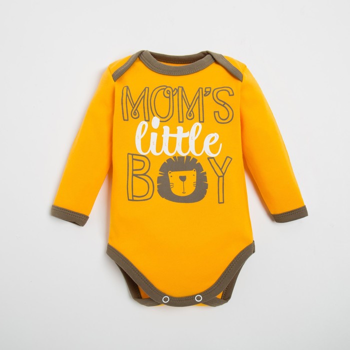 Боди Крошка Я Mom's boy, жёлтый, рост 68-74 см 4699662