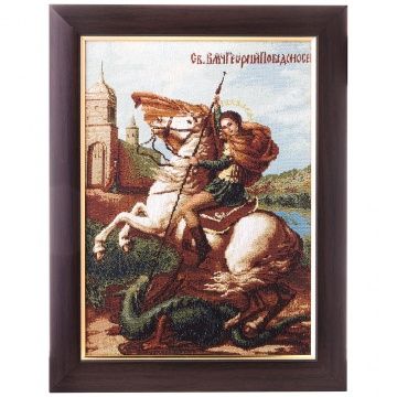 гобеленовая картина георгий победоносец 39х30 см 404-213-71