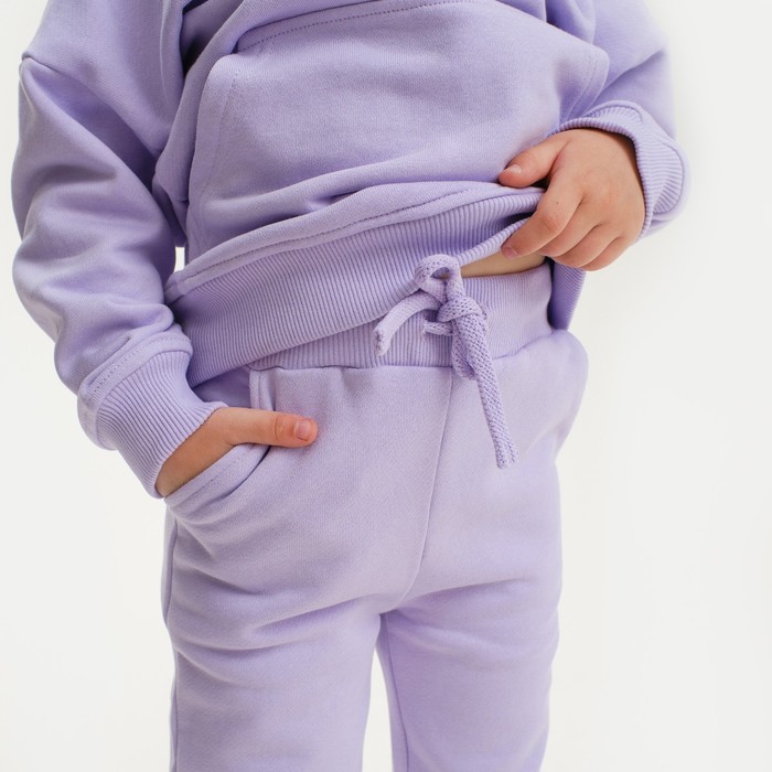 Костюм для девочки (худи, брюки) KAFTAN Basic line, размер 36 (134-140), цвет лиловый 7452926
