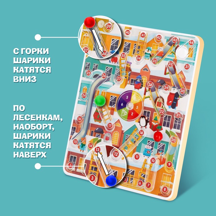 Новый год! Настольная игра-бродилка «Снеговики, вперёд!», 2-4 игрока, 4+ 4134559