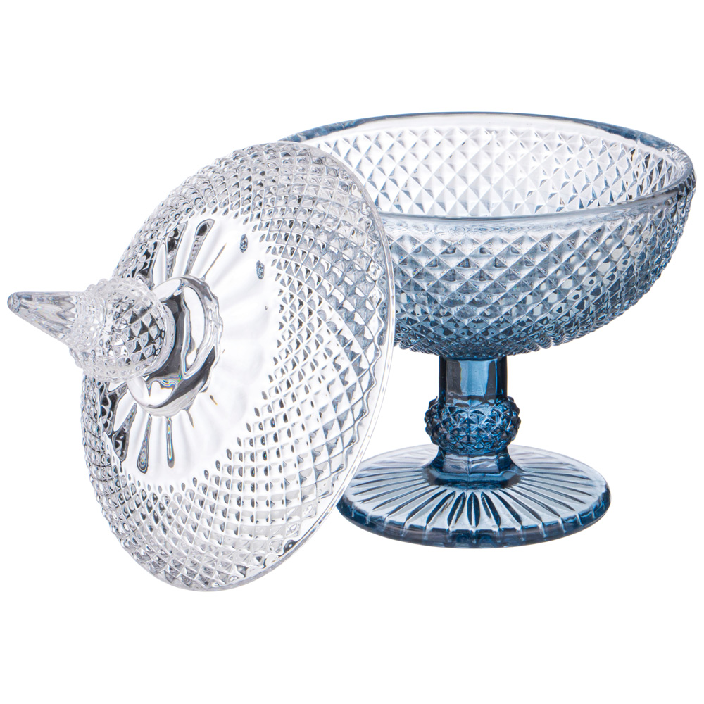 емкость для хранения на ножке diamant blue 15,7х15,7х23см 355-319