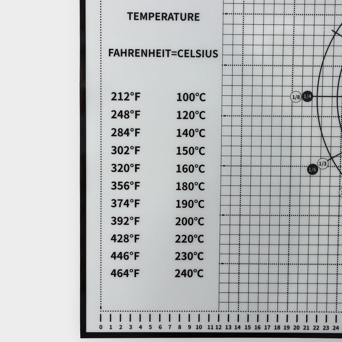 Армированный коврик для выпечки с разметкой KONFINETTA, силикон, 60x50 см, цвет чёрный 3120642