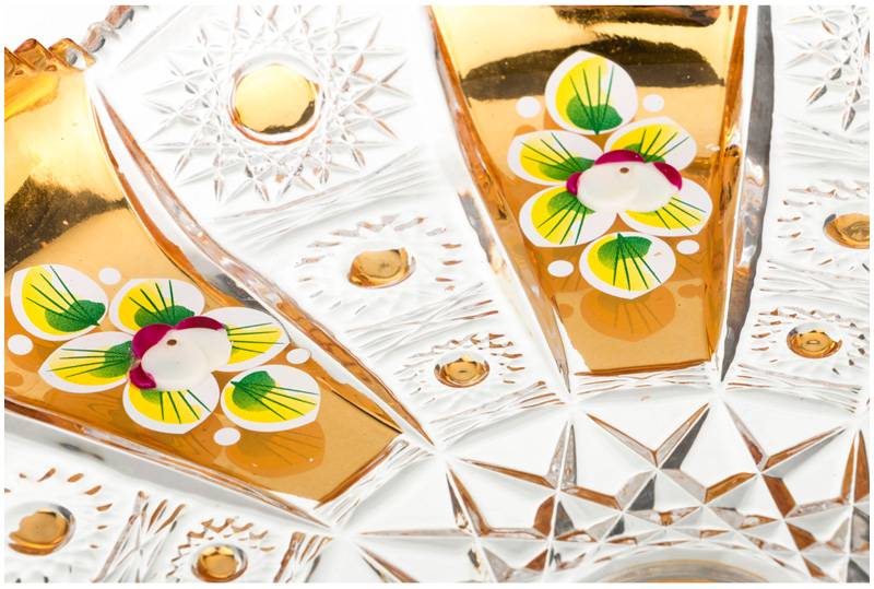 тортовница на ножке lefard gold glass диаметр 27 см высота 10 см 195-131
