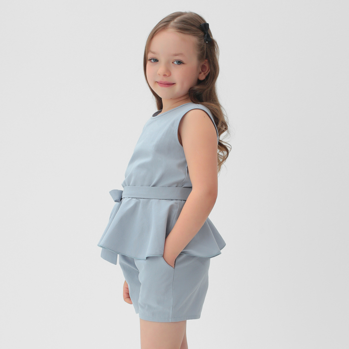Комплект для девочки (майка и шорты) KAFTAN, р.30 (98-104), голубой 6973120
