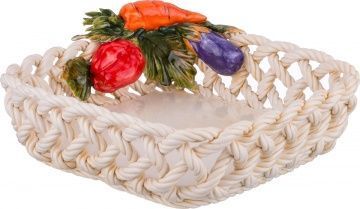 изделие декоративное корзина с овощами 25х25 см высота 7 см 335-341