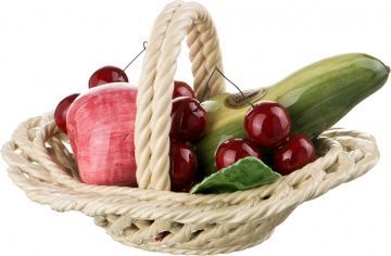 изделие декоративное корзина с фруктами длина 25 см высота 15 см 335-097