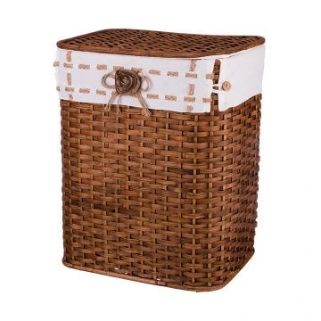 корзина для белья с крышкой и чехлом 38х26 см высота 48 см 131-234