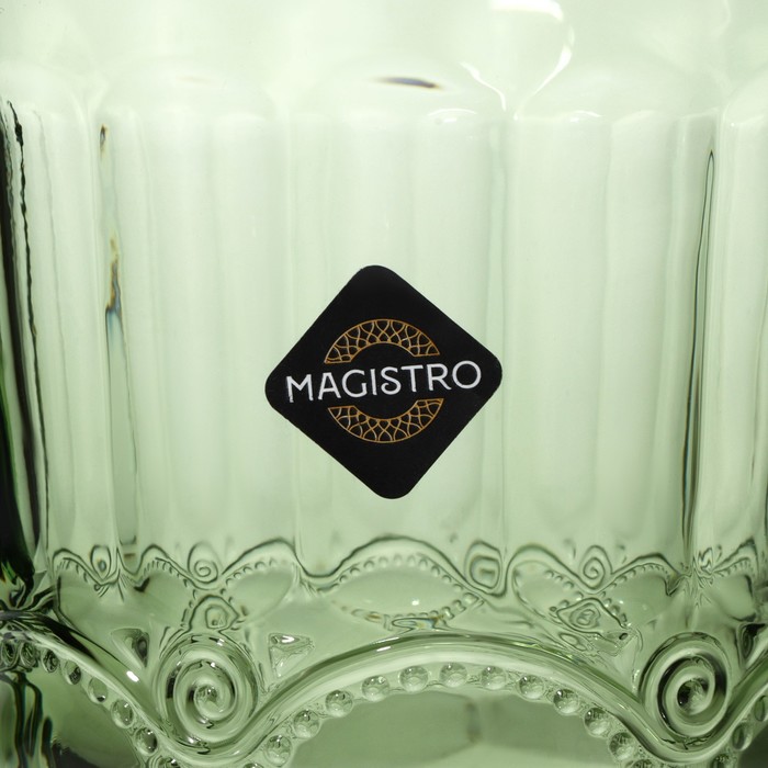 Стакан стеклянный Magistro «Ла-Манш», 220 мл, цвет зелёный 2811559