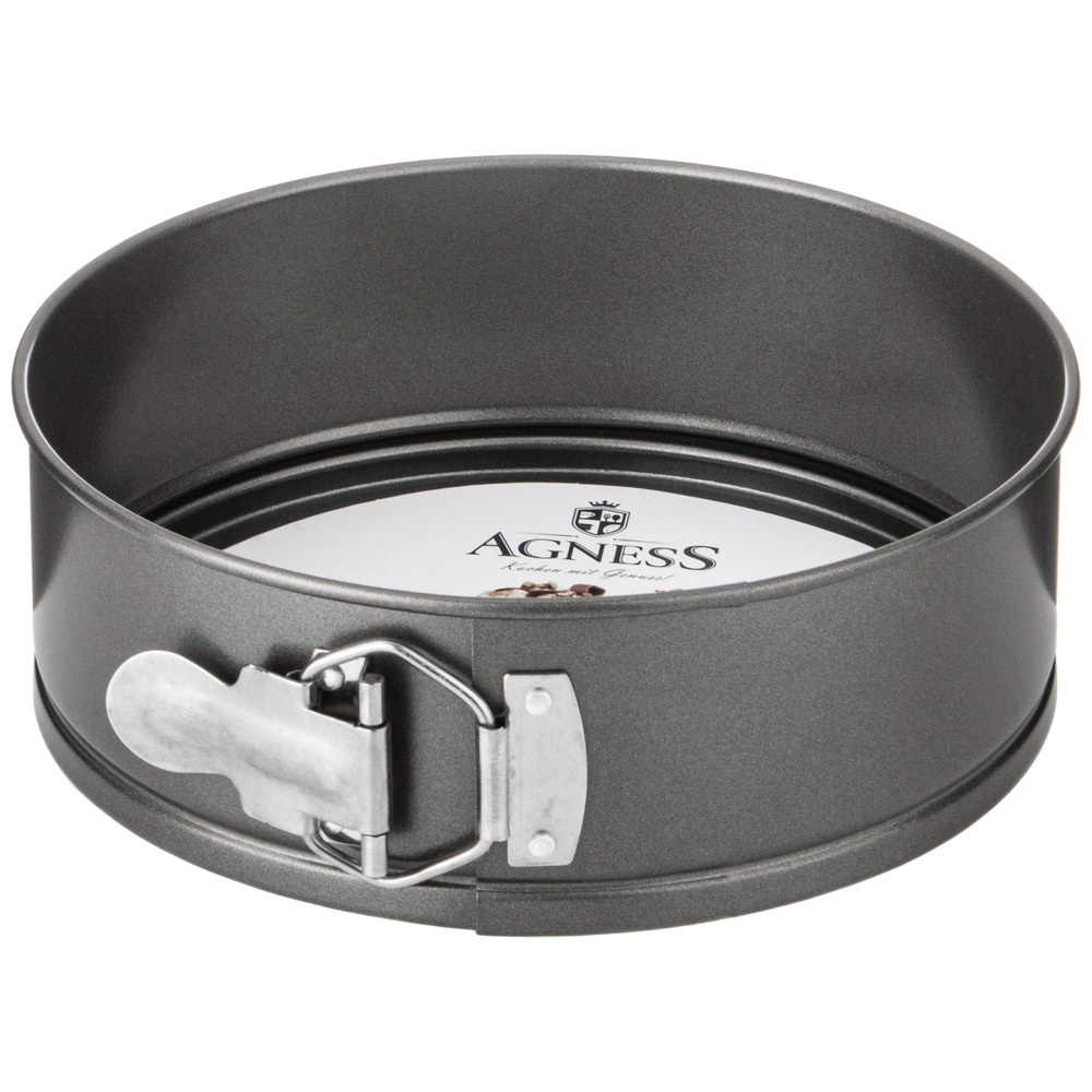 форма для выпечки agness разъемная с антипригарным покрытием 18x6.8 см 930-010