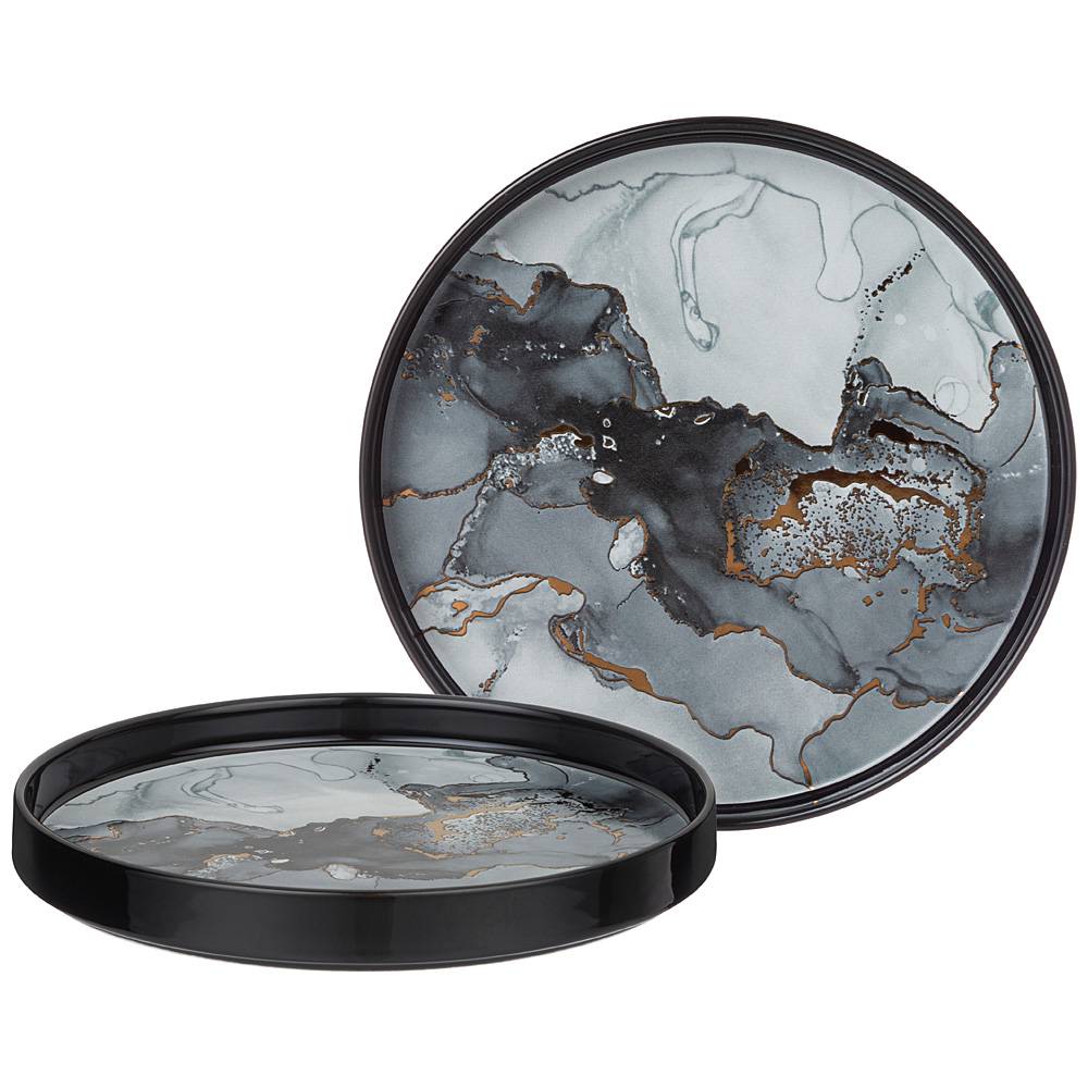 набор тарелок закусочных lefard moon art 2шт 20,5см черный 42-398
