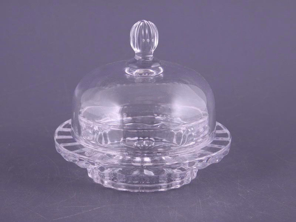 икорница стеклянная. диаметр 13 см 355-005-1