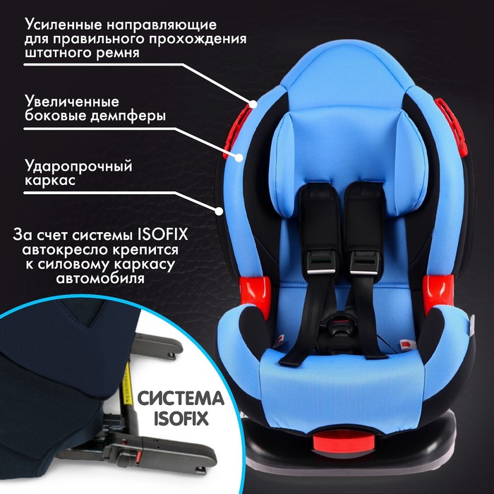 Автокресло детское, удерживающее устройство для детей Крошка Я Round Isofix гр. I/II 5440023