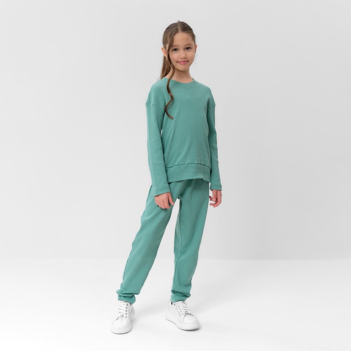 Костюм для девочки (свитшот, брюки) MINAKU цвет оливы, рост 152 см 9549264