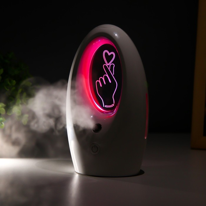 Ночник с увлажнителем Любляна LED 7 цветов USB белый 11х7х18 см RISALUX 9413613