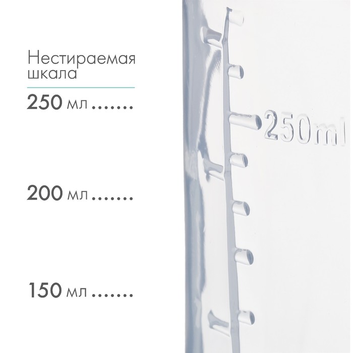 Бутылочка для кормления, классическое горло, с ручками, 250 мл., от 3 мес., цвет белый 2969748