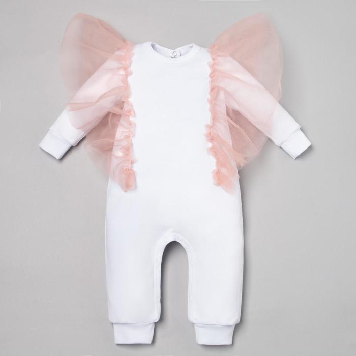 Комбинезон Крошка Я Cute, белый, рост 80-86 см 5092419
