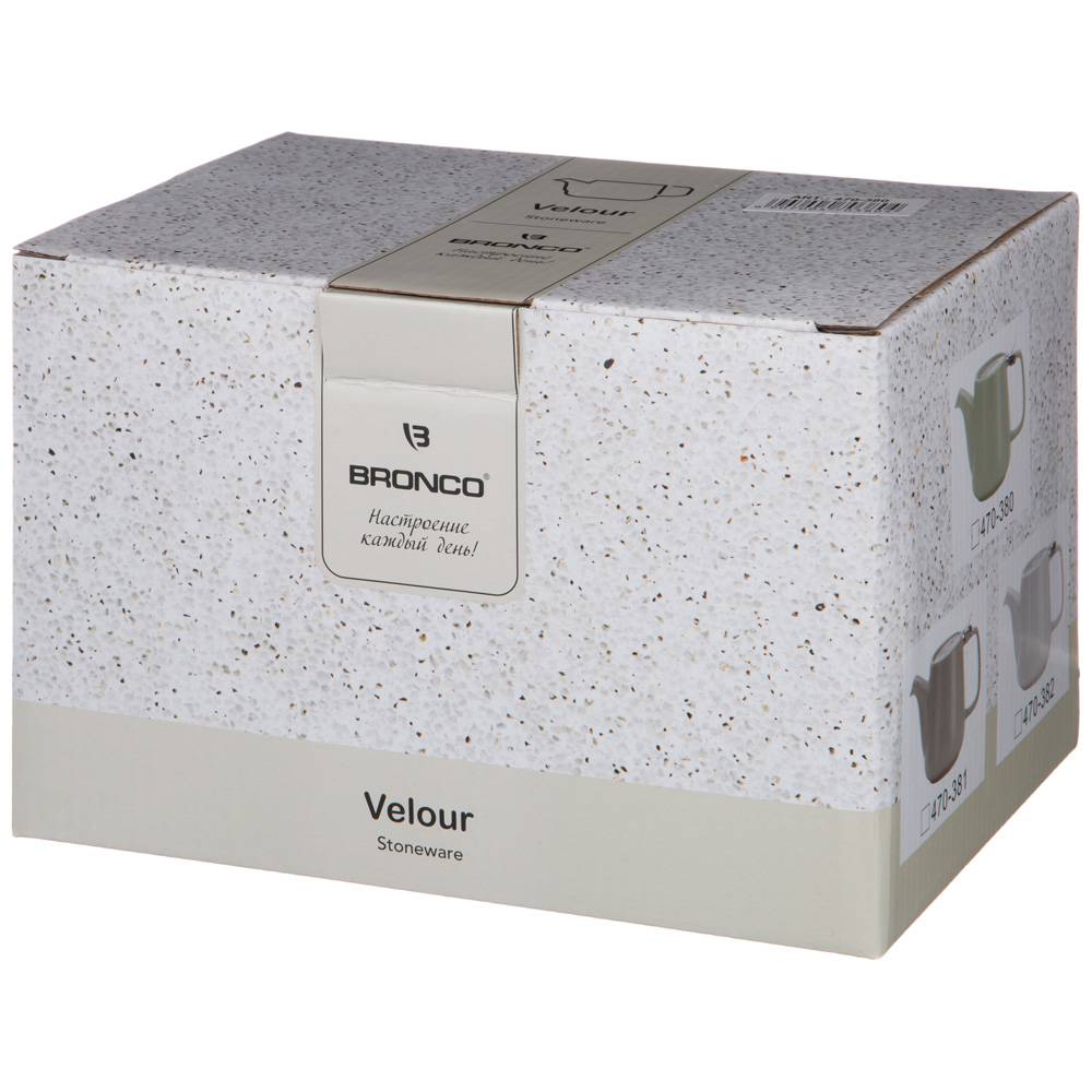 чайник с металл.ситом и крышкой velour 1200мл, 23,5х11х12,5см, мятный 470-380
