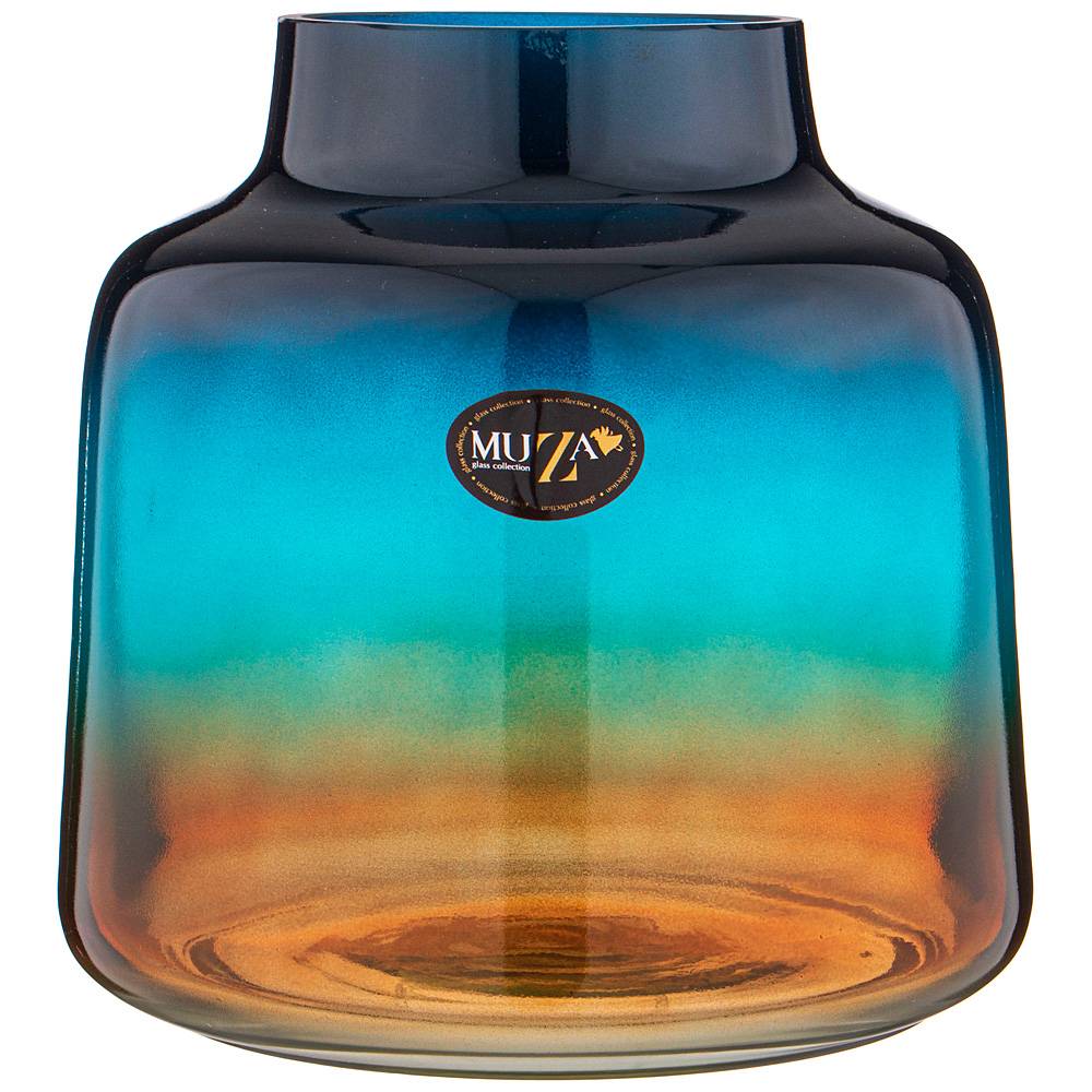 ваза leona blue amber высота 20 см 380-760