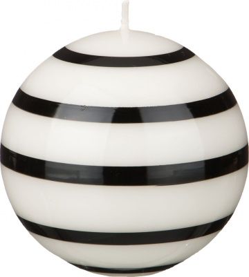 свеча black white 10 см 348-564