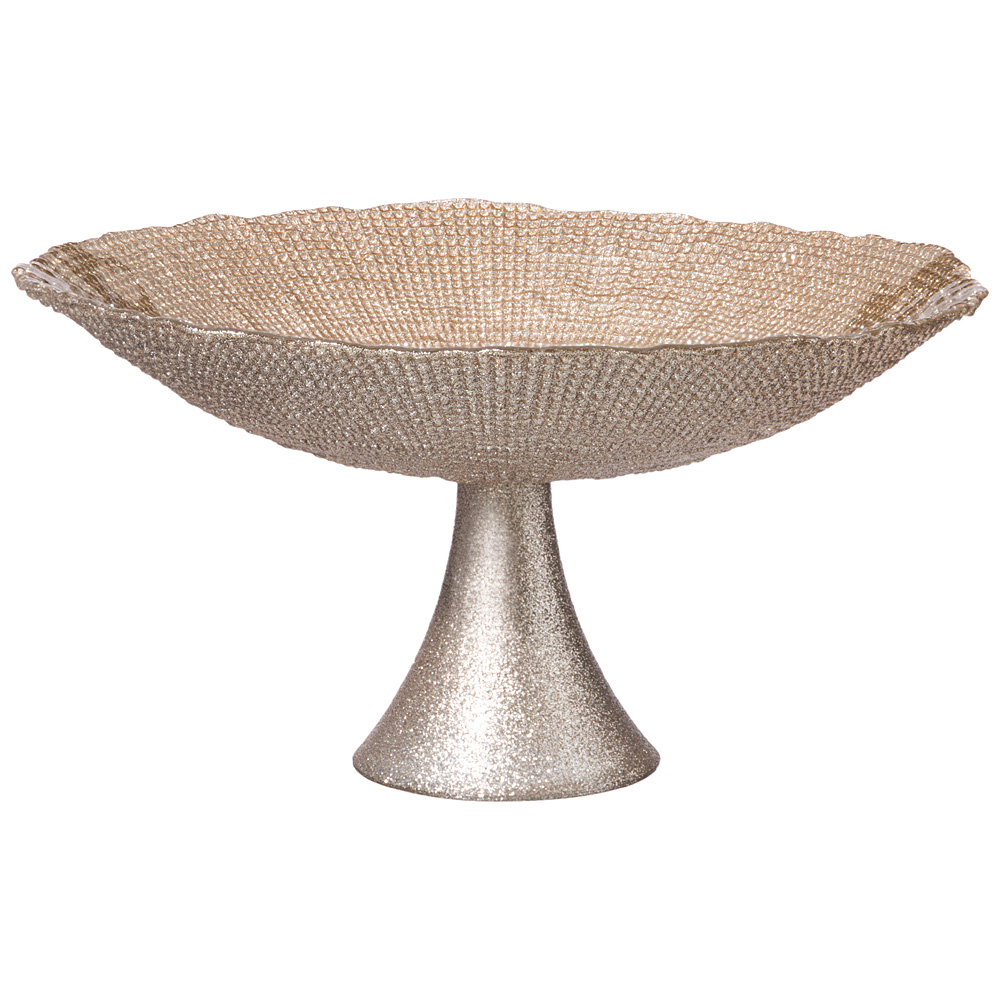 блюдо на ножке treasure beige 30см высота 16,8см 339-310