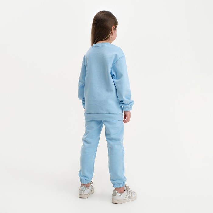 Костюм детский (свитшот, брюки) KAFTAN Basic line, размер 36 (134-140), цвет голубой 7452961