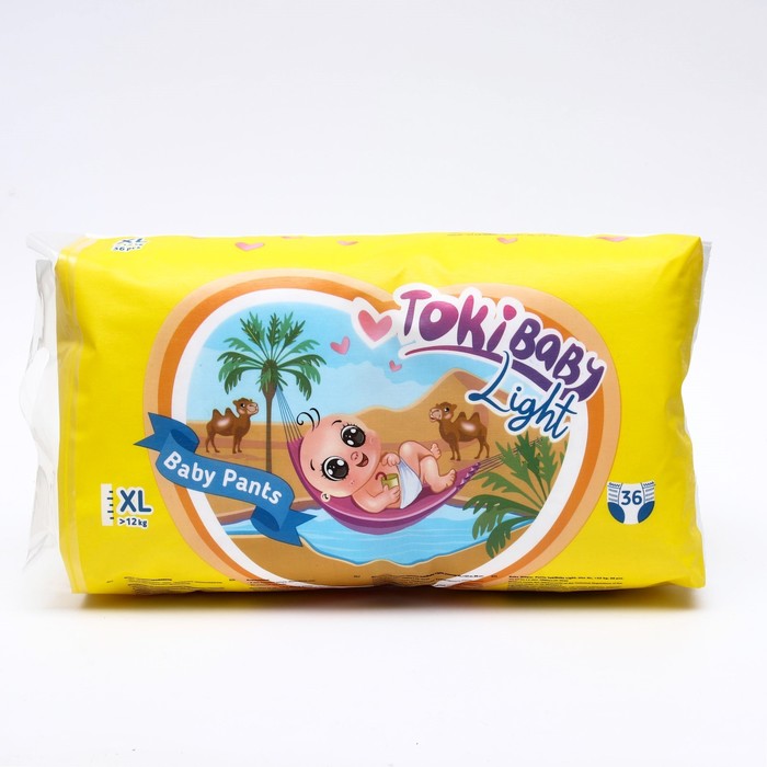 Подгузники-трусики детские TokiBaby Light, размер XL, 36 шт. 7857029