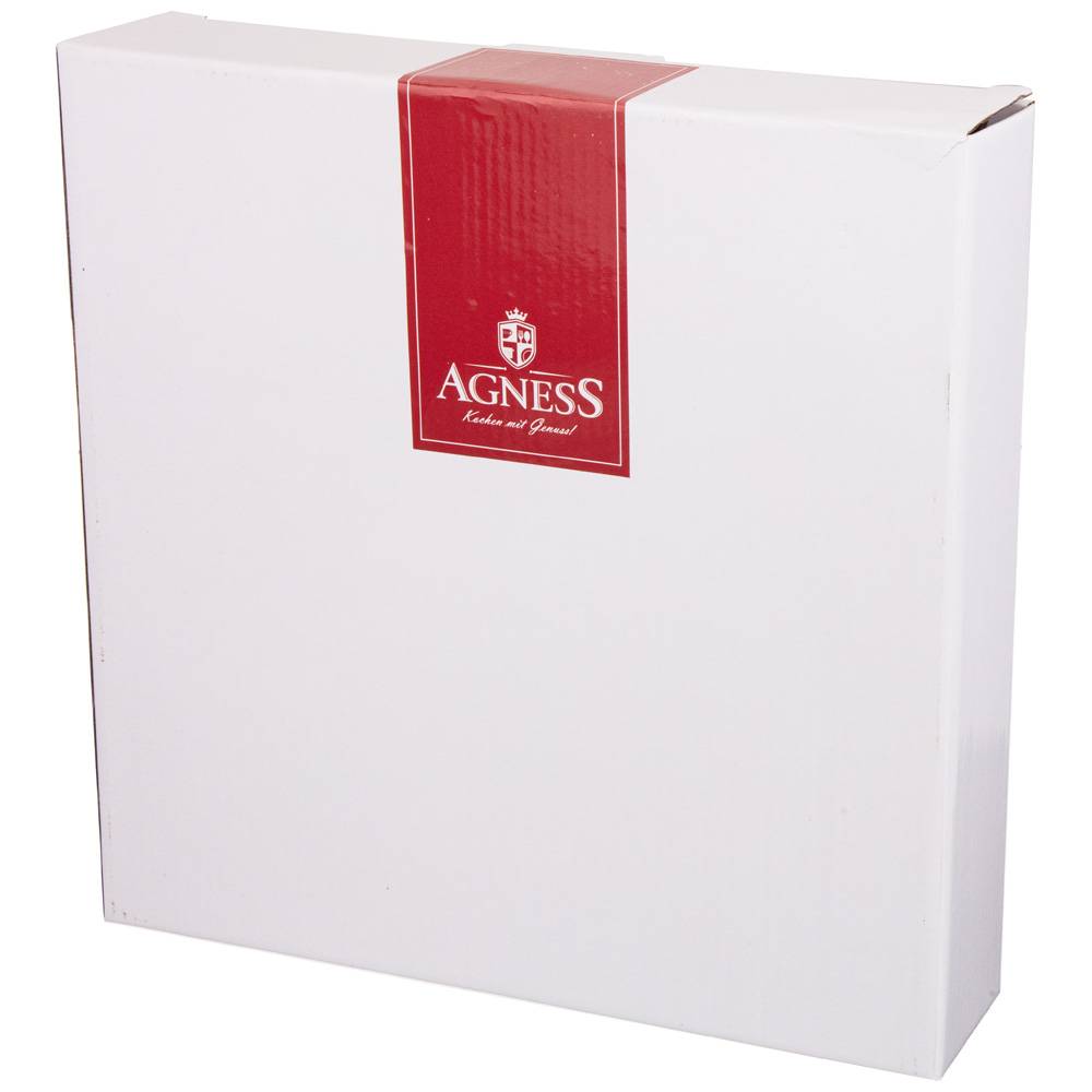 форма для запекания agness лаванда с пластиковой крышкой 25,5х19х8 см 536-245