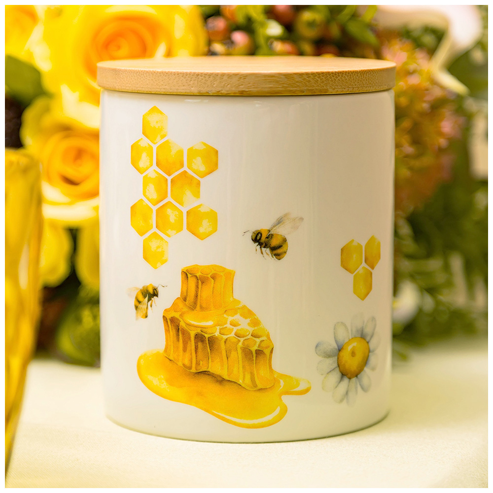 банка с дер.крышкой lefard honey bee360 мл 133-348