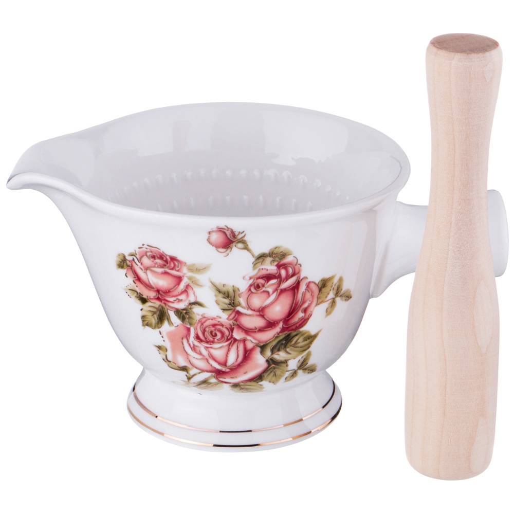 ступка с пестиком lefard корейская роза 16х11х9 см 54-342