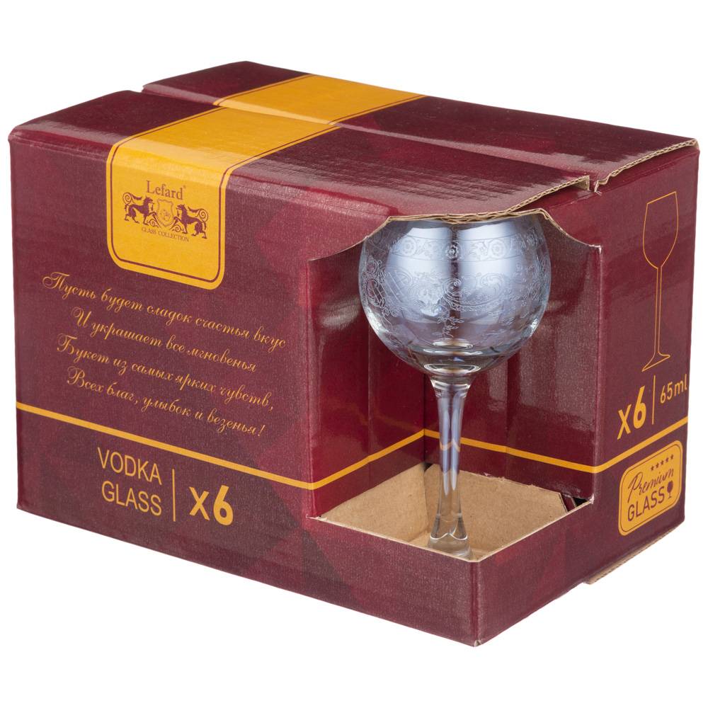 набор рюмокиз 6 шт light blue ренесанс 65 мл 6х6х12,4см 194-608