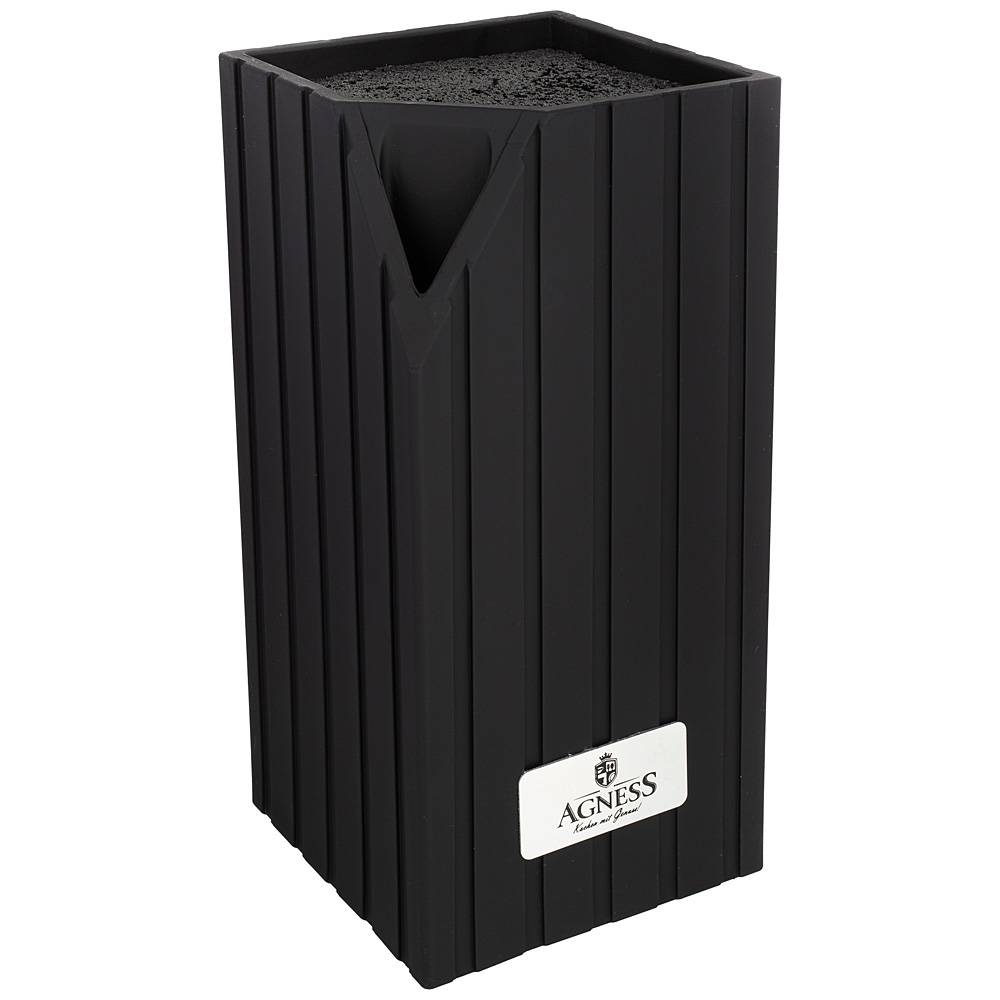 подставка для ножей agness best универсальная, 12x12x23 см 911-691