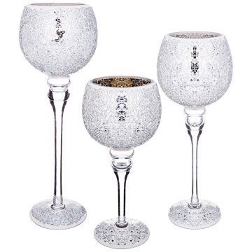 комплект из 3-х ваз интерьерных диаметр 13 см высота 30/35/40 см 185-1033