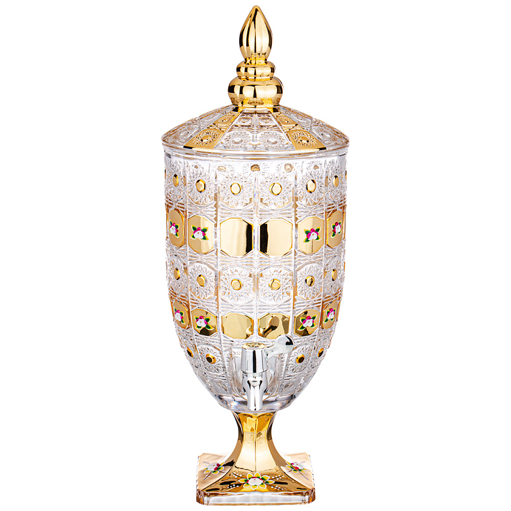 диспенсер для напитков лимонадница lefard gold glass 4,8 л. 19х19 см высота 52 см 195-173