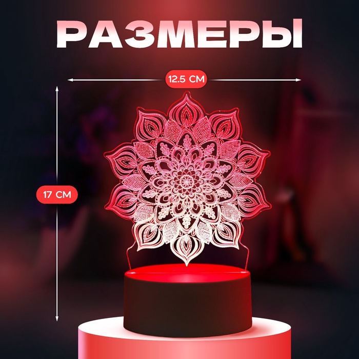 Светильник Сандала LED RGB от сети 9,5х12,5х17 см RISALUX 5074810